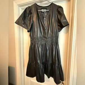 Anthropologie Vegan Leather Dress